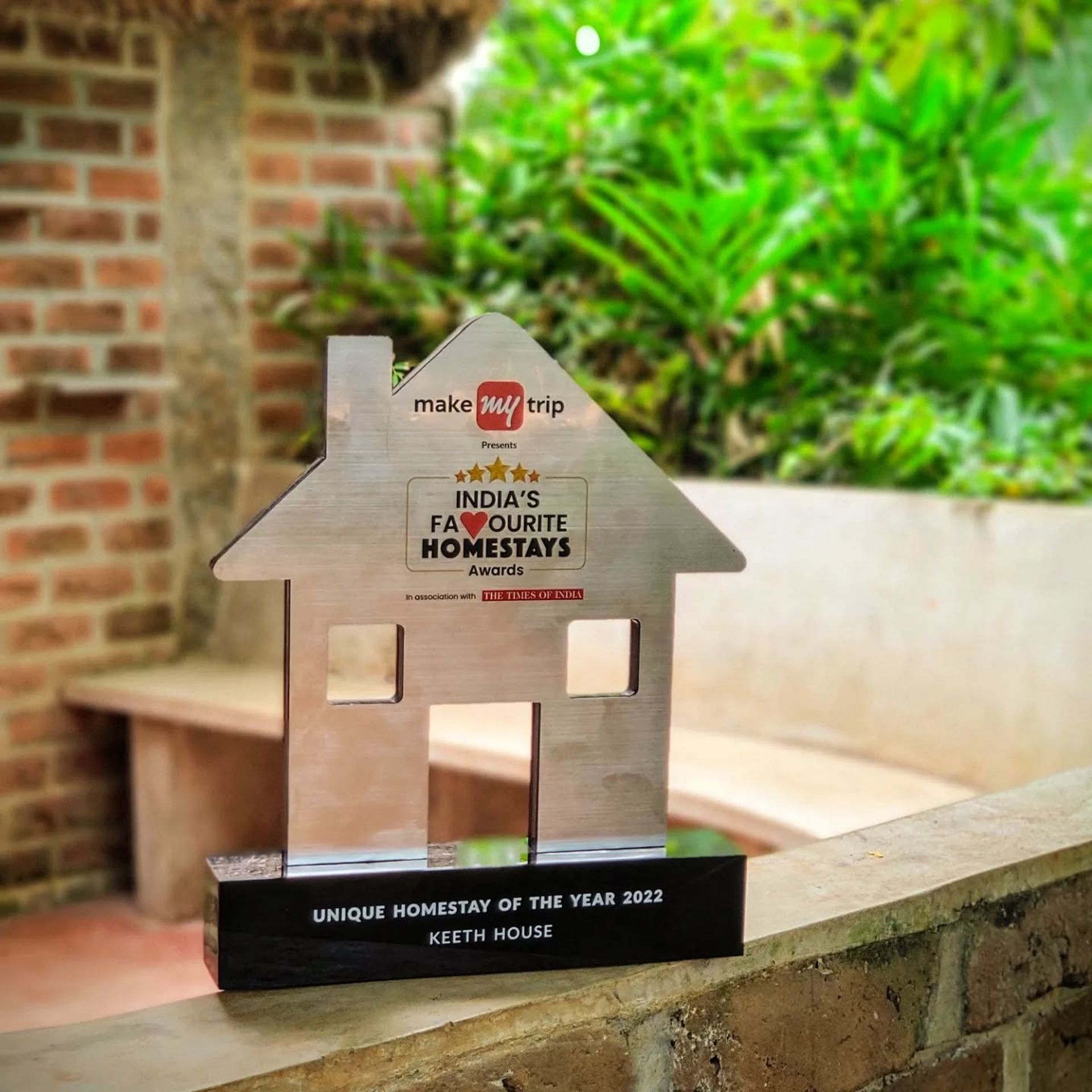 Make My Trip Unique Homestay of the Year 2022 Award for Keeth House